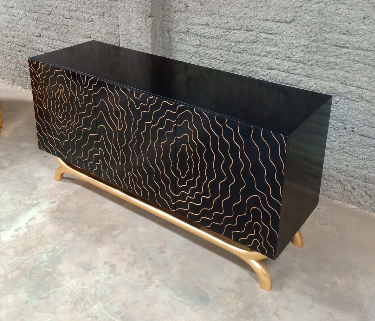 Black Abstract table console